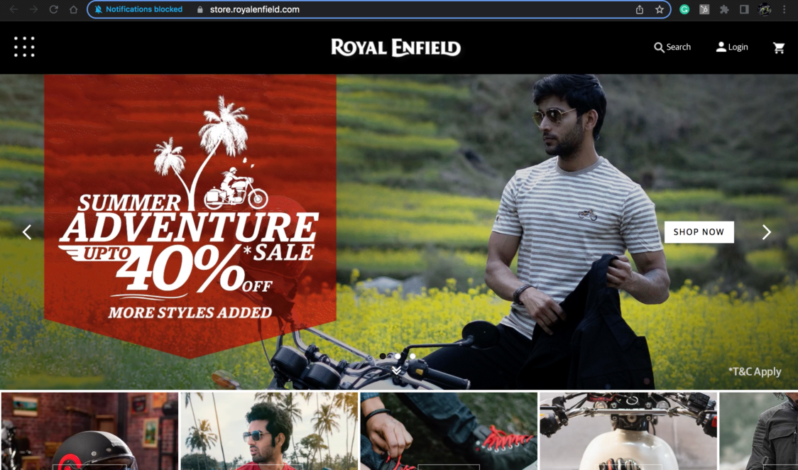 shopify websites_royalenfield.com