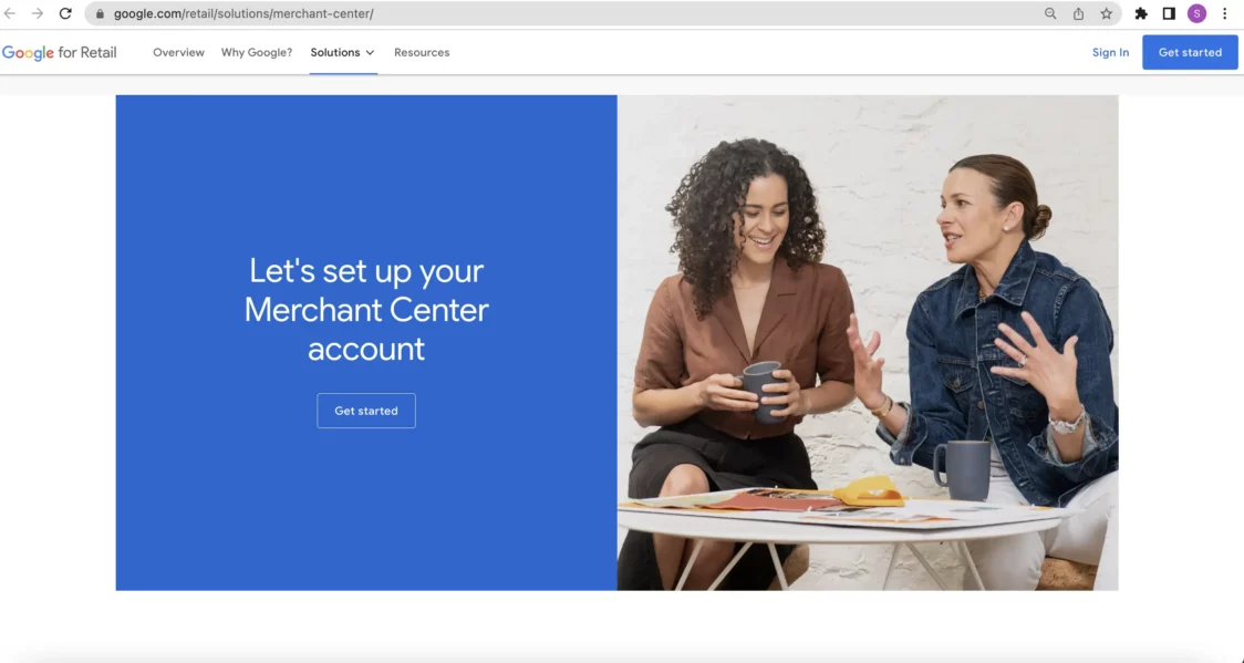 setting up google shopping ads_create merchant center account