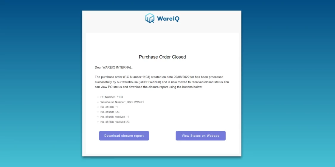 WareIQ PO Creation & Management Feature_Alert